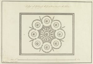 Progetto per il soffitto della Sala Grande, Langford House da Robert Adam